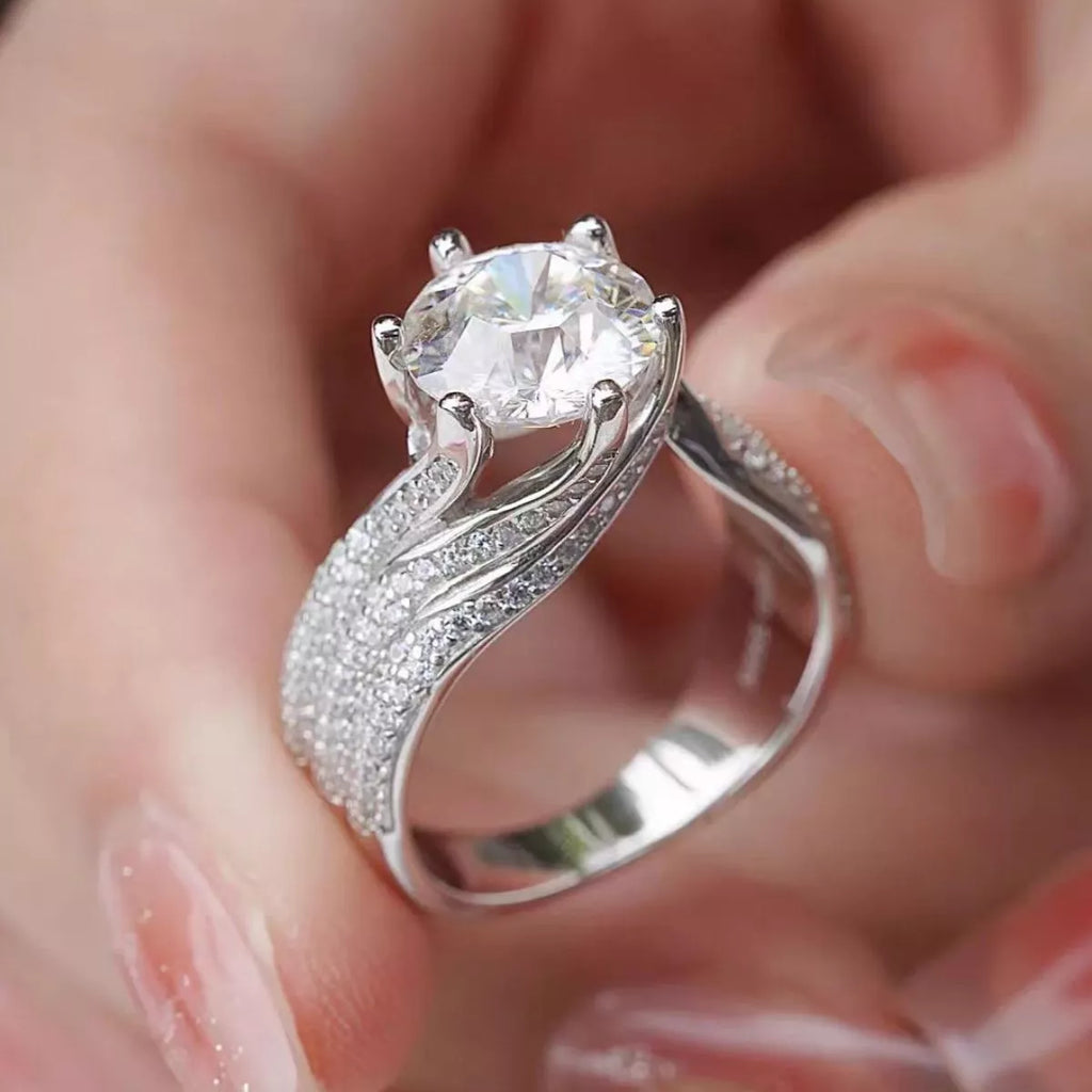 5 Carat Moissanite 925 Sterling Silver Ring