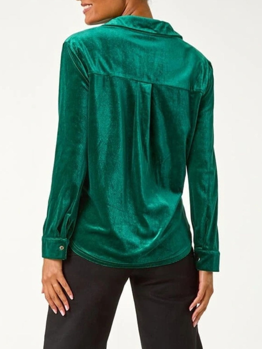 Velvet Long Sleeve Blouse