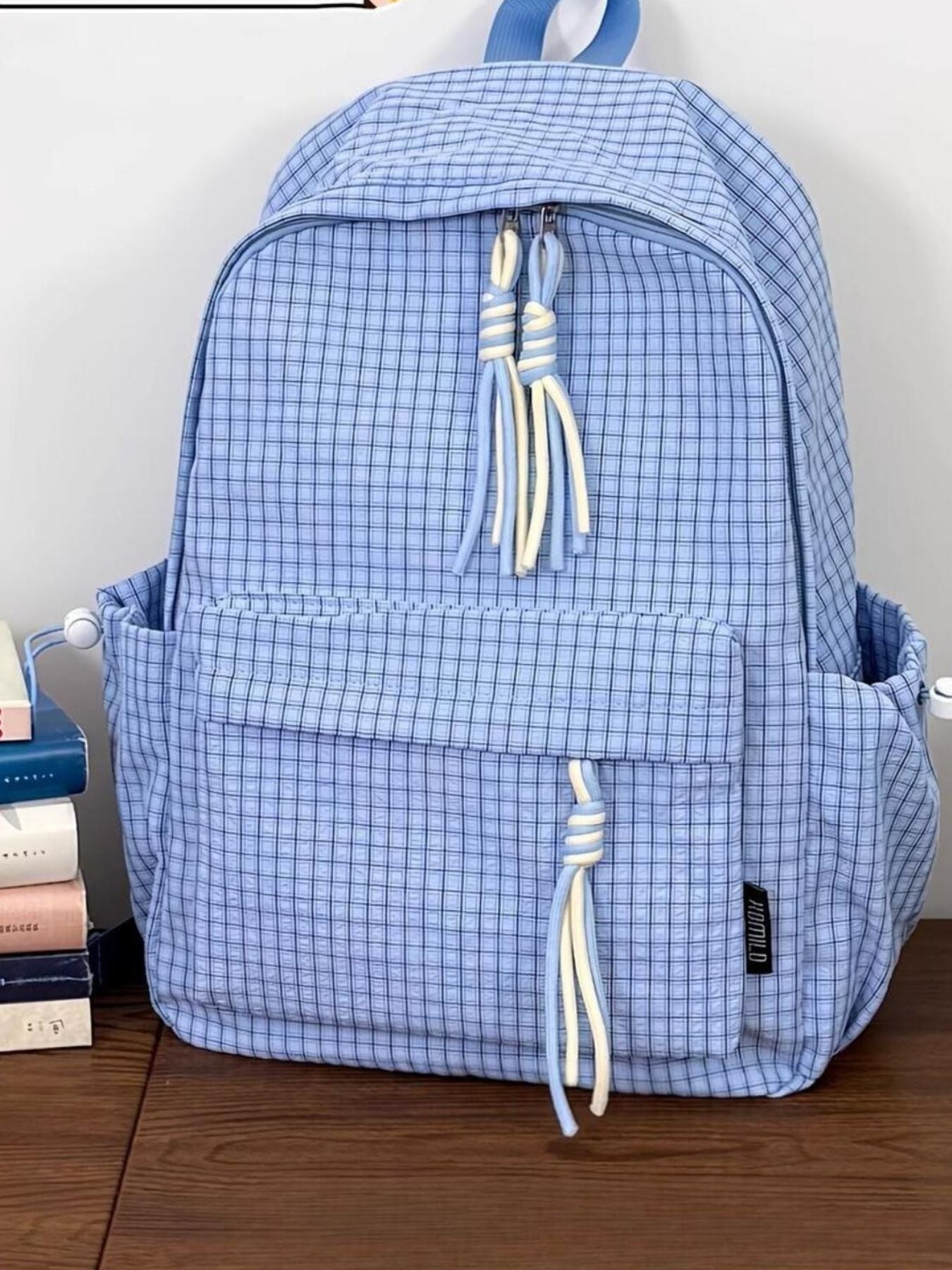 Casual Plaid Backpack Bag