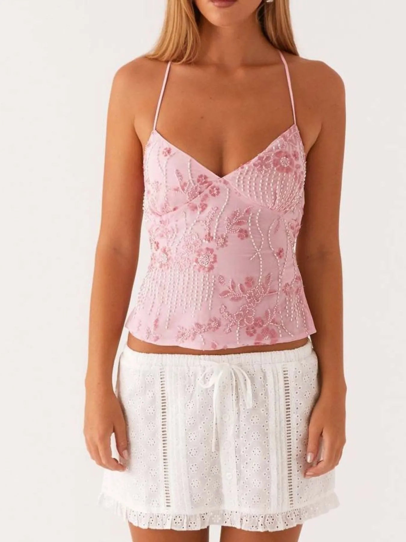 Crisscross Back V-Neck Cami