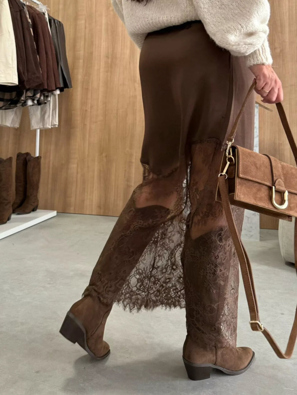 Lace Trim Skirt