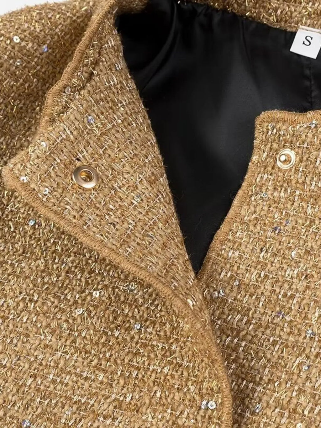 Sequin Long Sleeve Jacket with Pockets