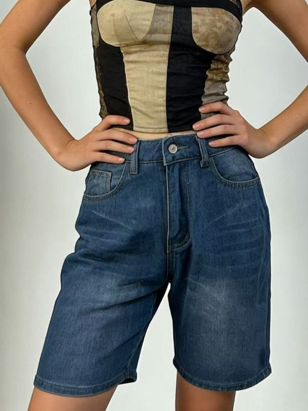 High Waist Denim Shorts