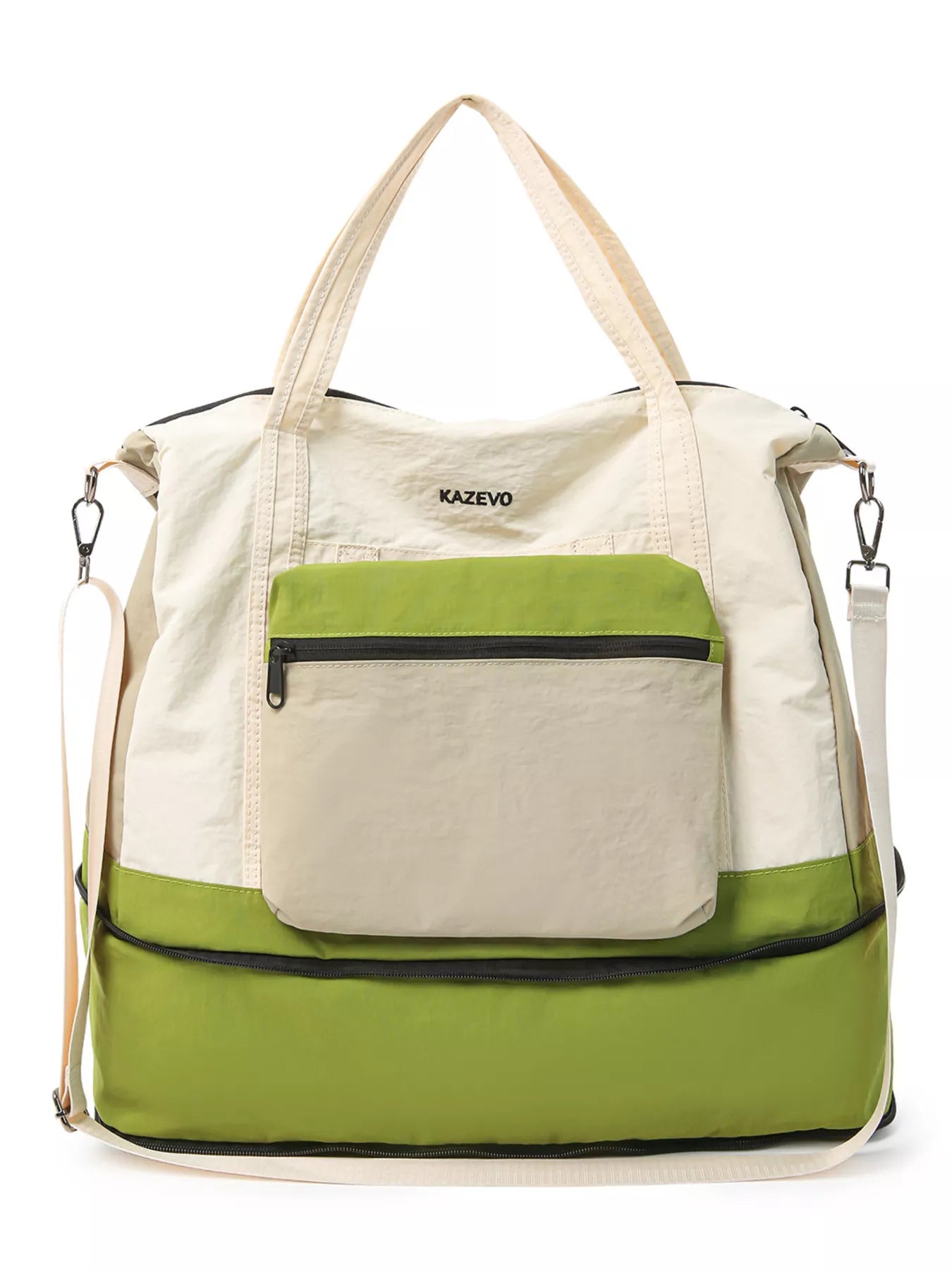 Color Block Nylon Travel Bag