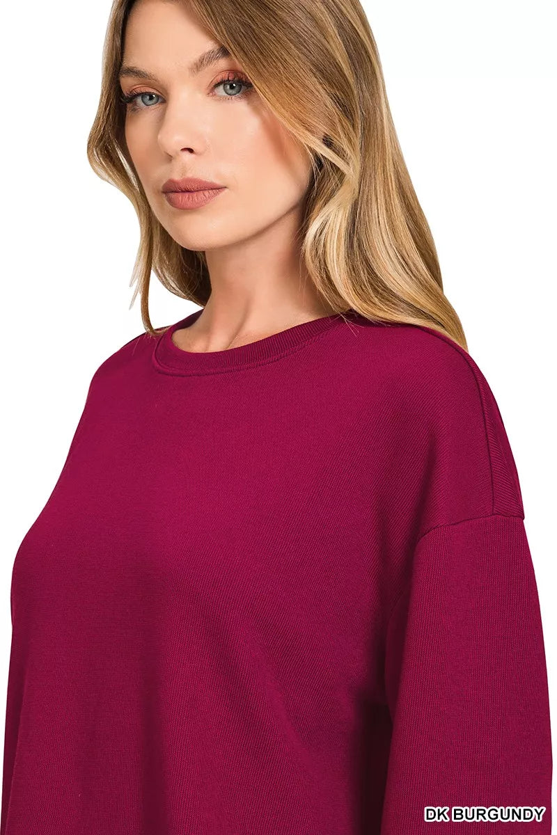 Zenana French Rib Pullover and Pants Set