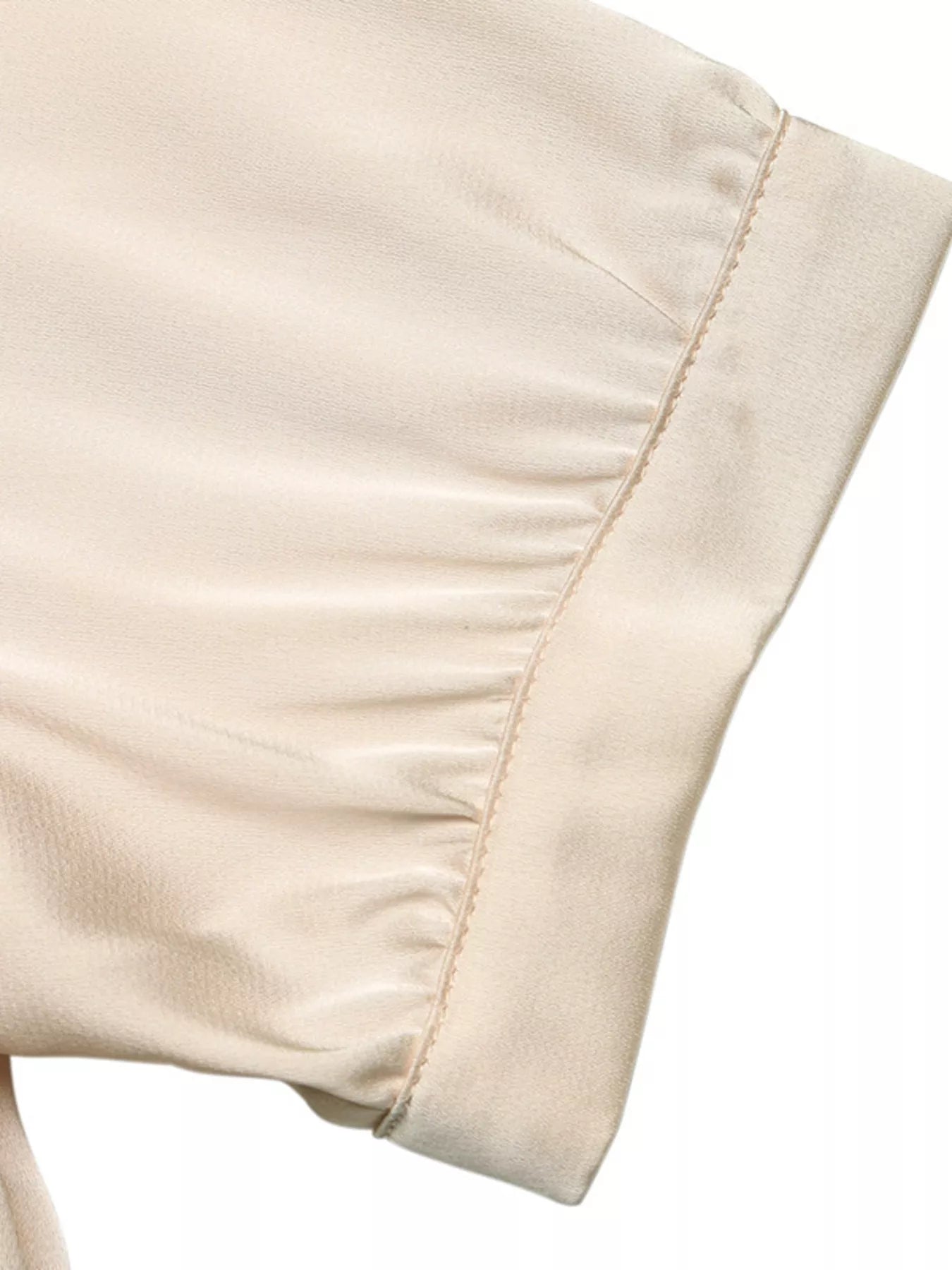 Pearl Trim Satin Bodysuit