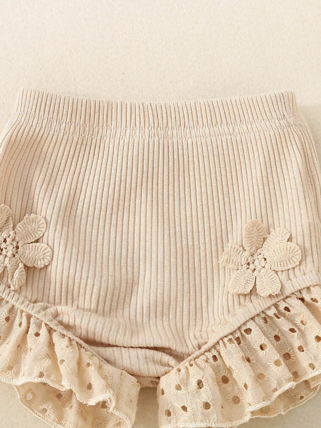 Children's Eyelet Smocked Tank Top and Ruffled Bloomers Set