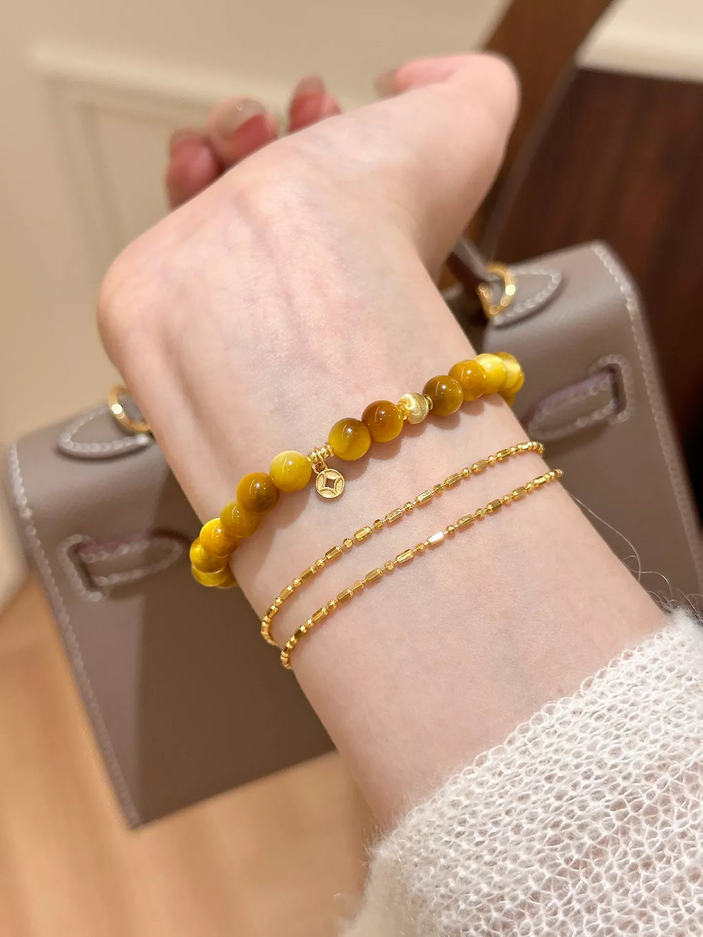 Tiger Eye Beaded Bracelet