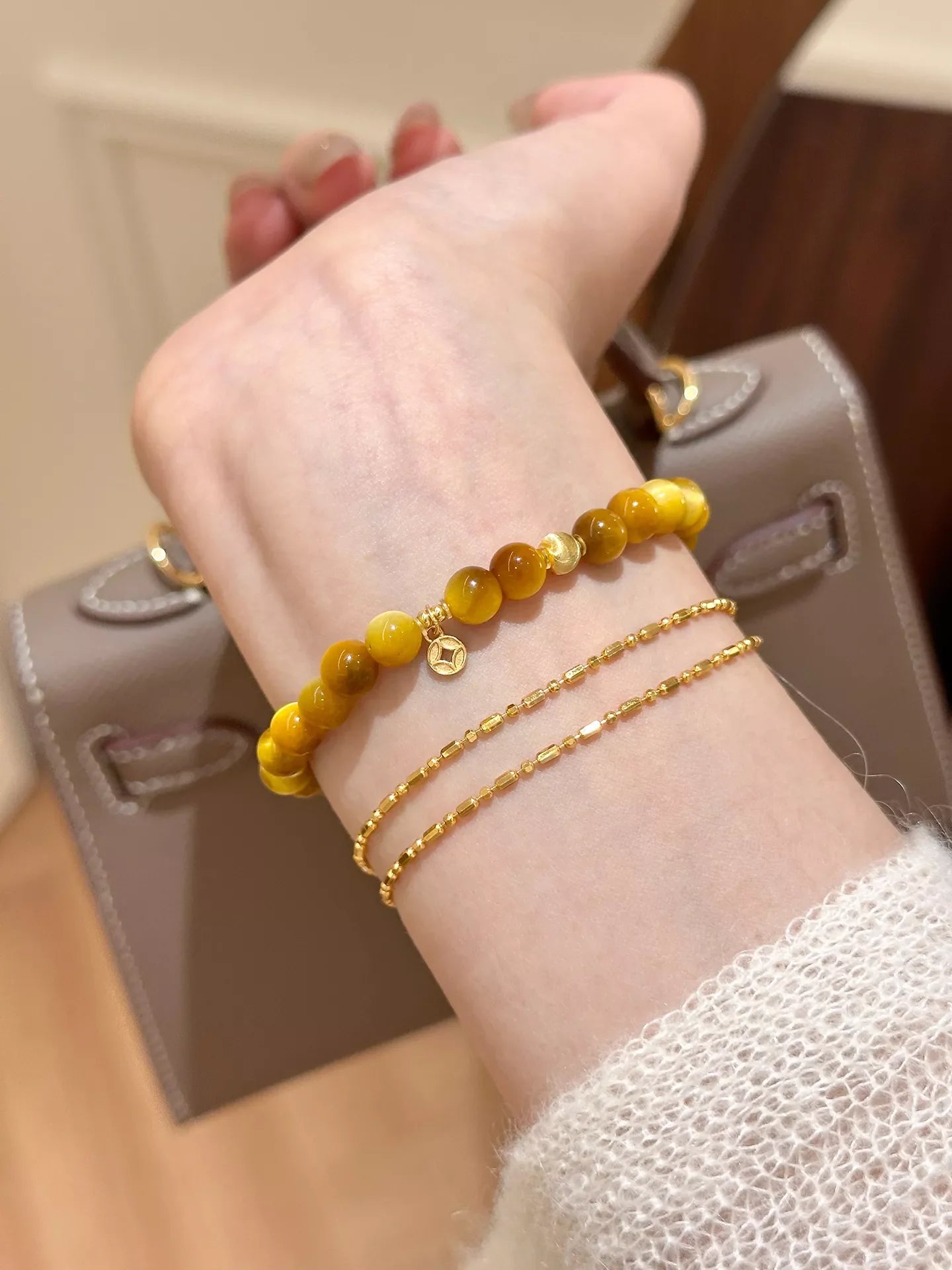 Tiger Eye Beaded Bracelet