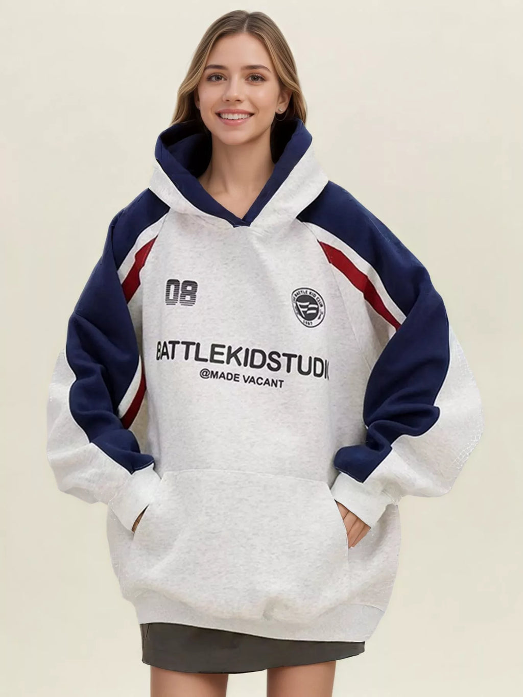 Oversized Raglan Sleeve Hoodie