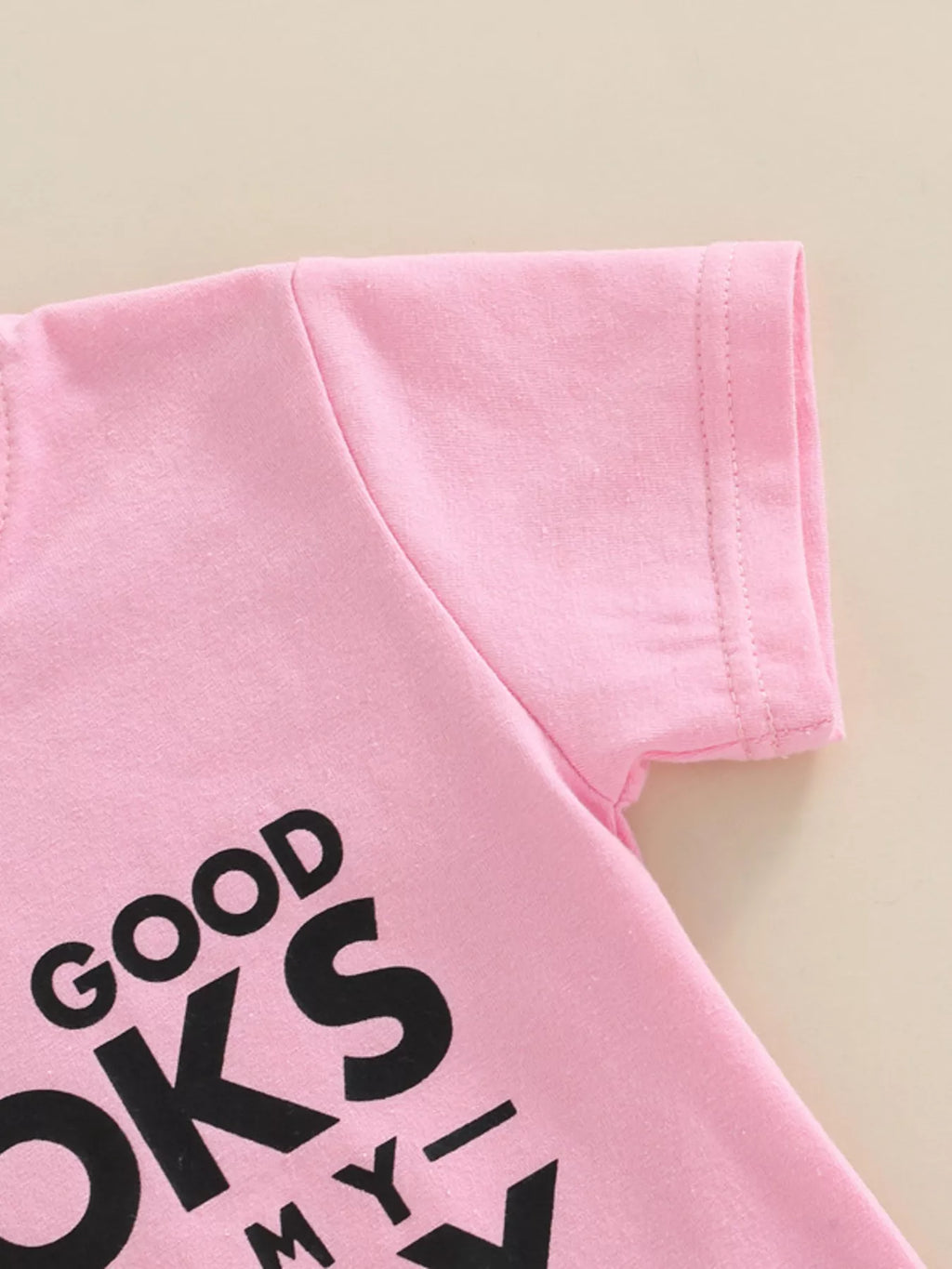 Children's Letter Tee & Ripped Denim Shorts Set