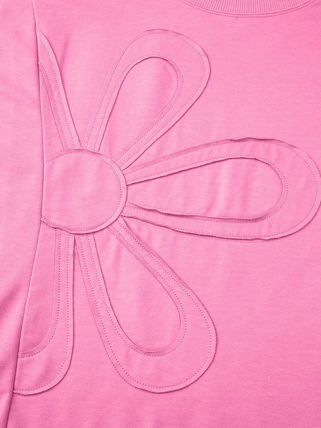 Flower Oversized Round Neck T-Shirt