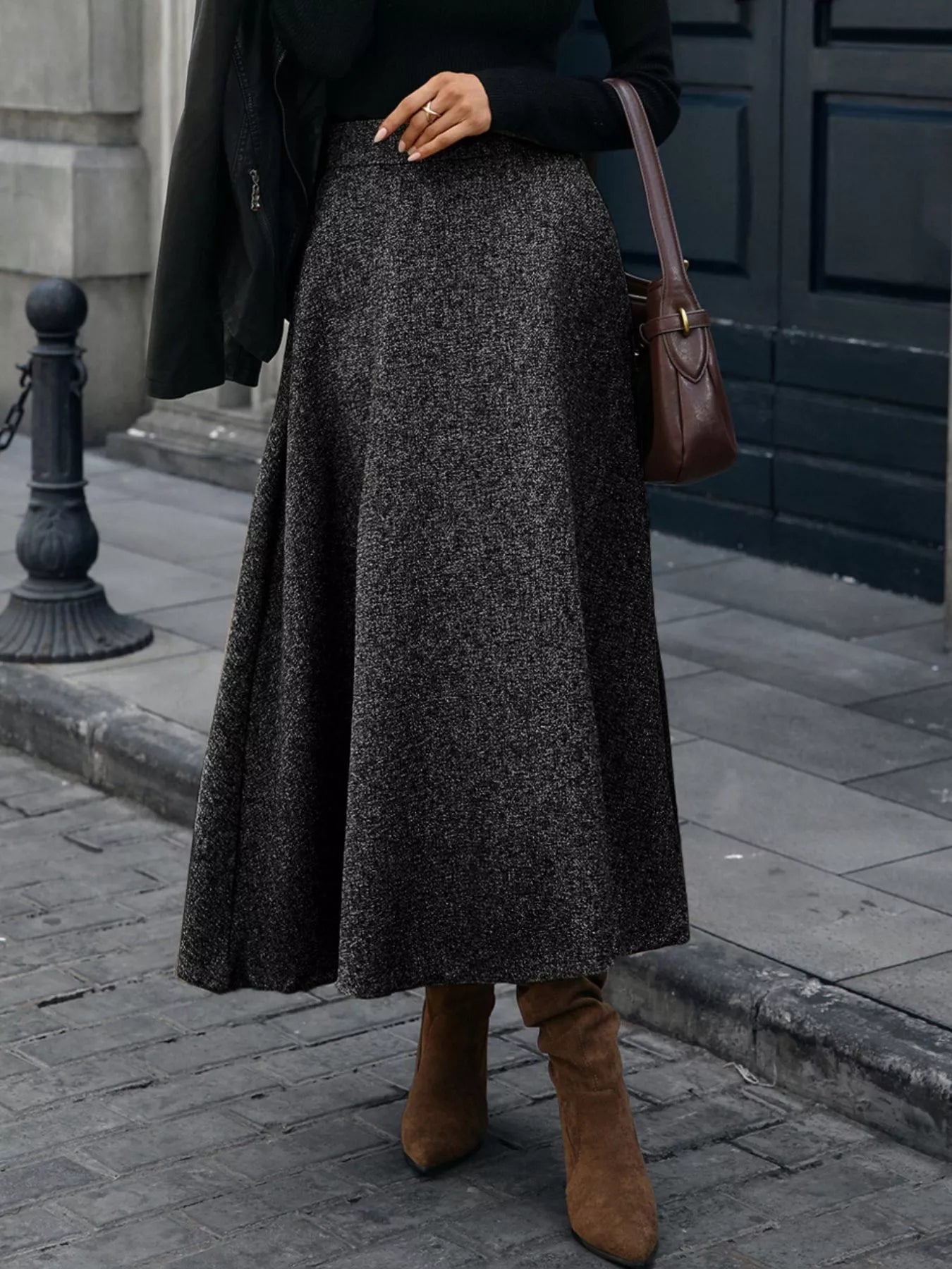 A-Line Midi Skirt