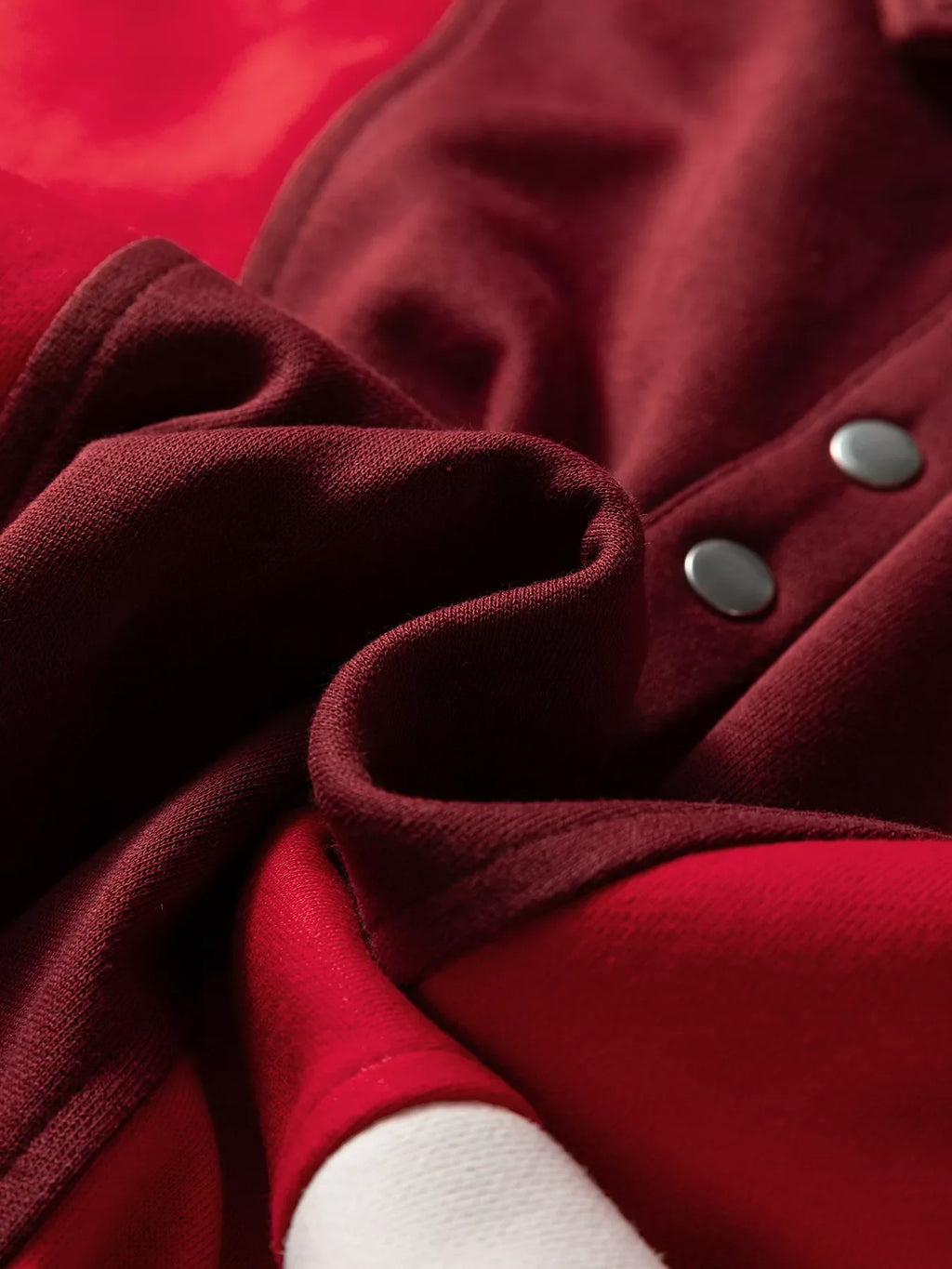 Color Block Patchwork Snap Button Oversize Hoodie