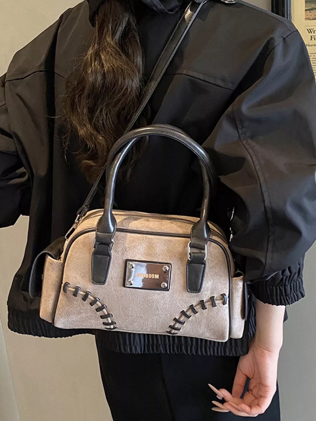 Vintage Top Handle Crossbody Bag