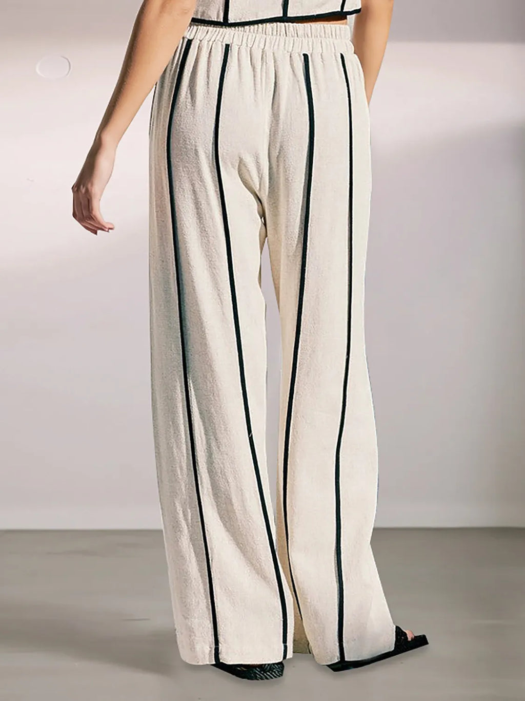 Stripe Vest and Pants Two-Piece Set