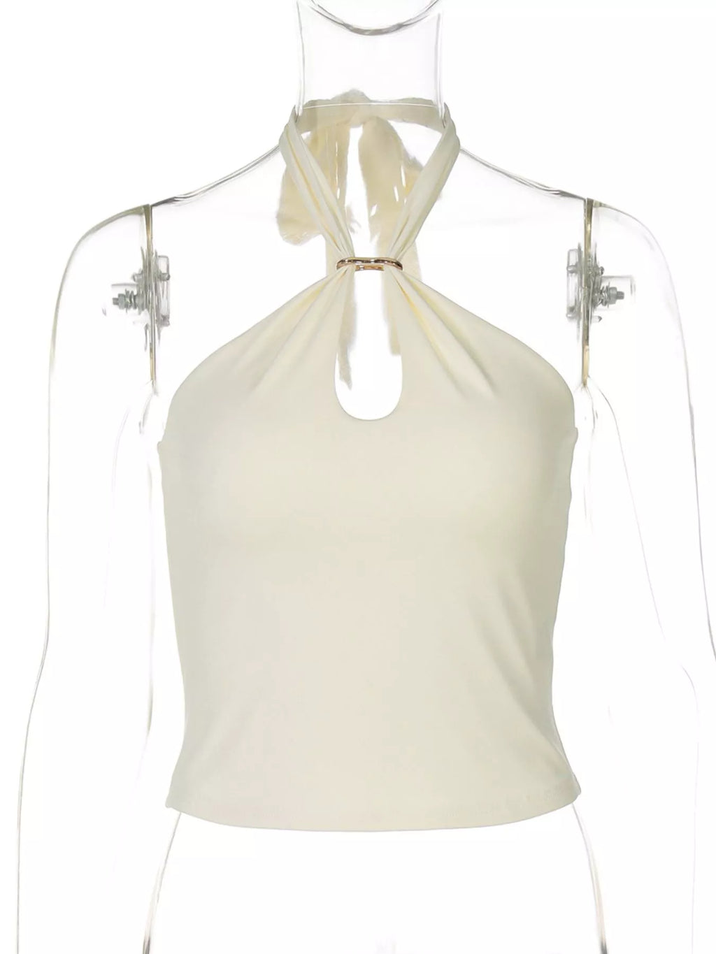 Halter Neck Cami with Keyhole Detail