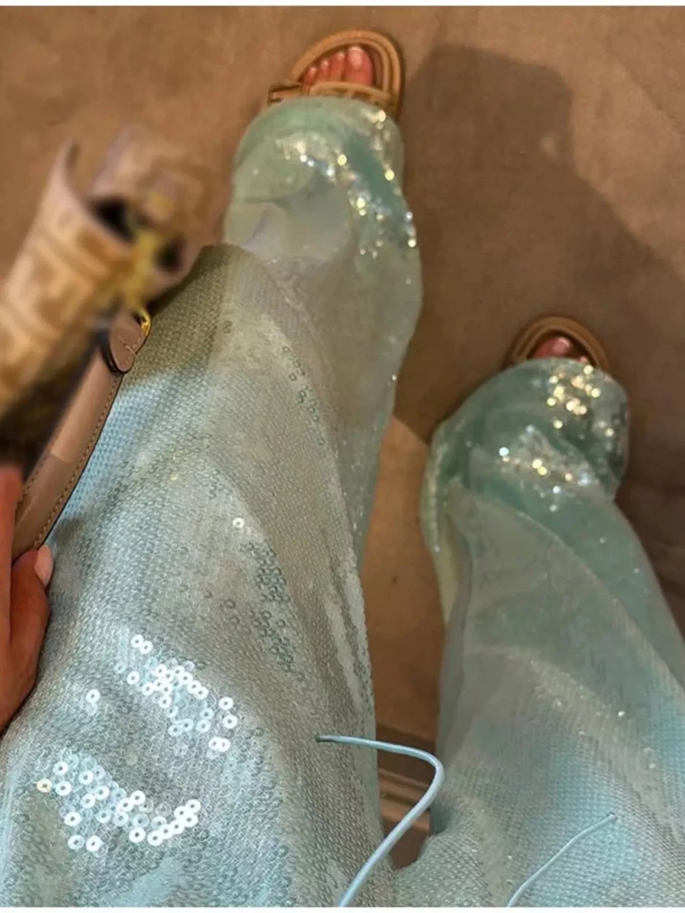 Sequin Wide Leg Pants