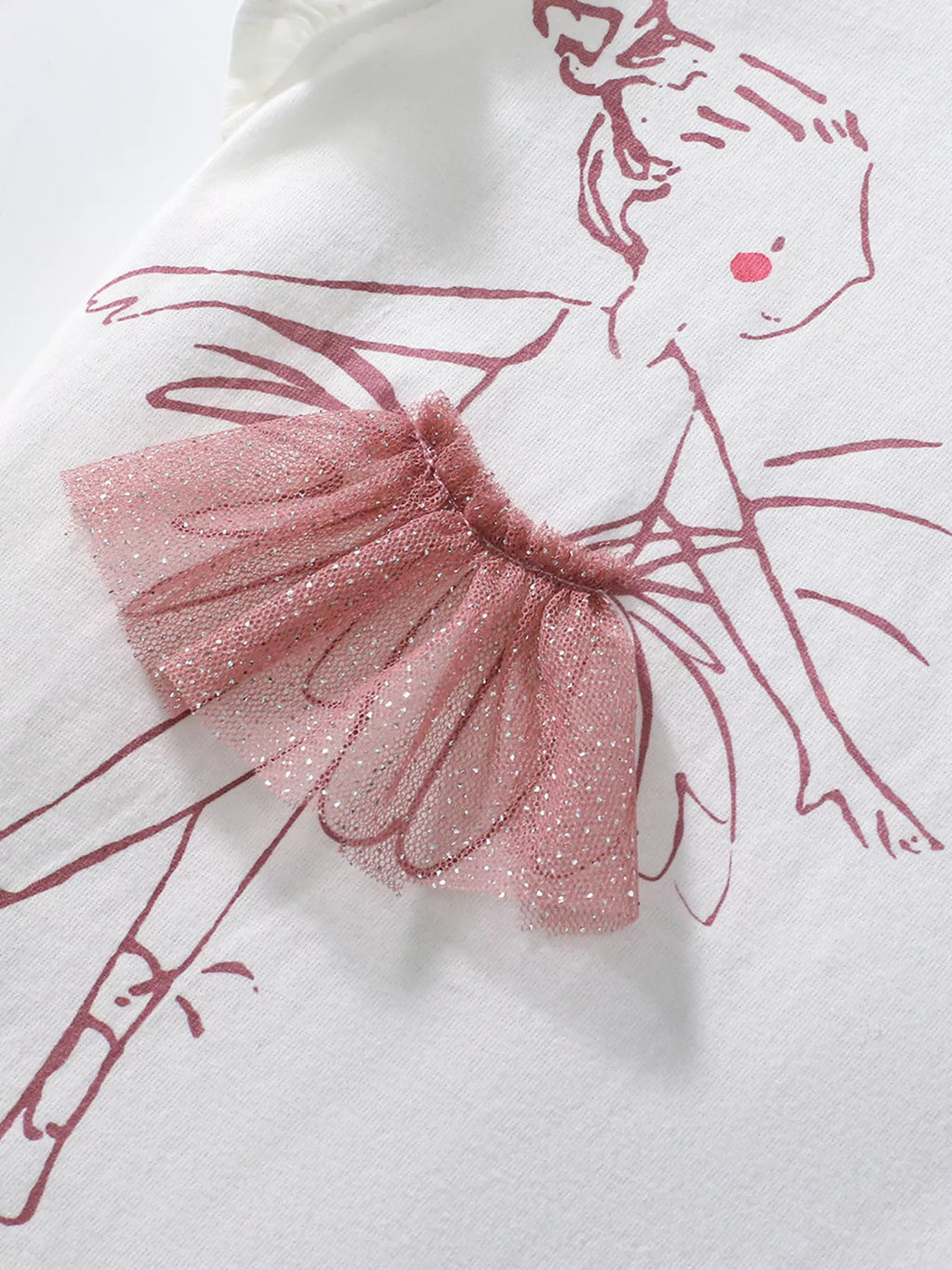 Children's Ballerina Ruffle Sleeve T-Shirt