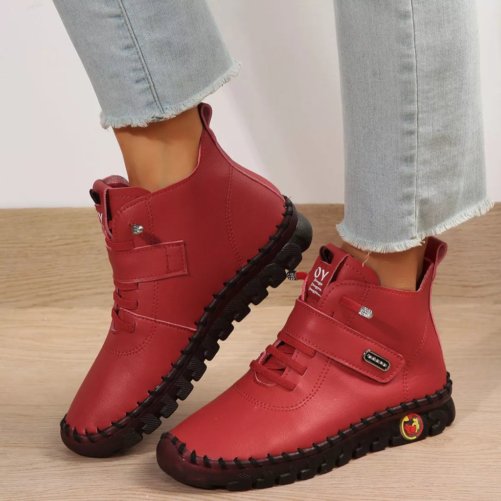 Lace Up Platform Ankle Boots
