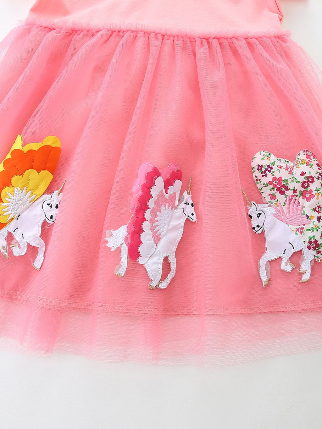Children's Unicorn Applique Tulle Dress
