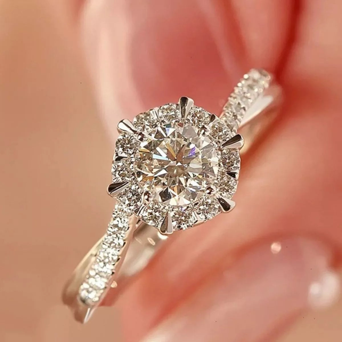 2 Carat Moissanite 925 Sterling Silver Ring