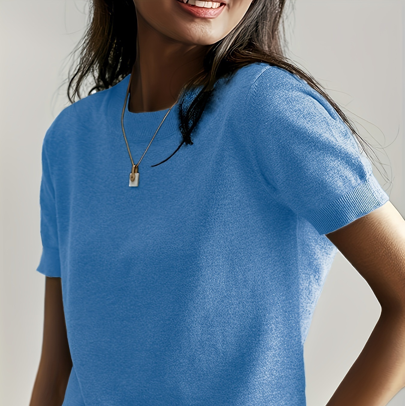 Women’s Soft Stretch Minimalist T-Shirt – Everyday Slim Fit Top