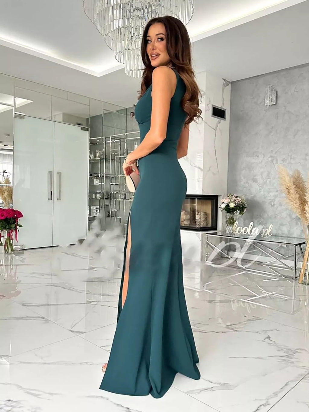 Sleeveless High Slit Maxi Dress