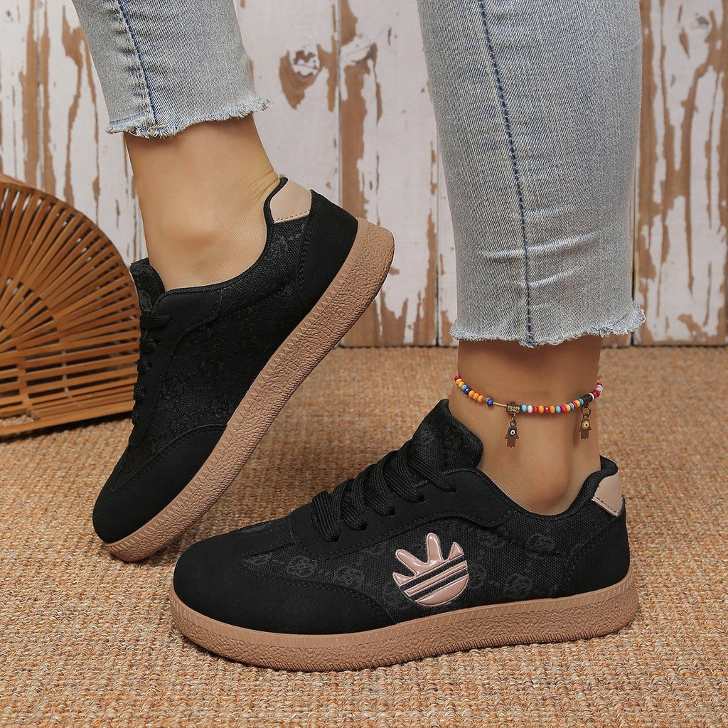 Round Toe Lace Up Sneakers