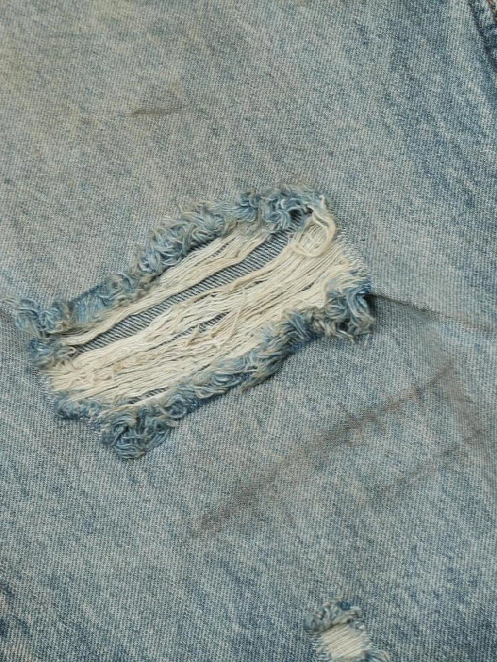 Men's Distressed Wide Leg Jeans