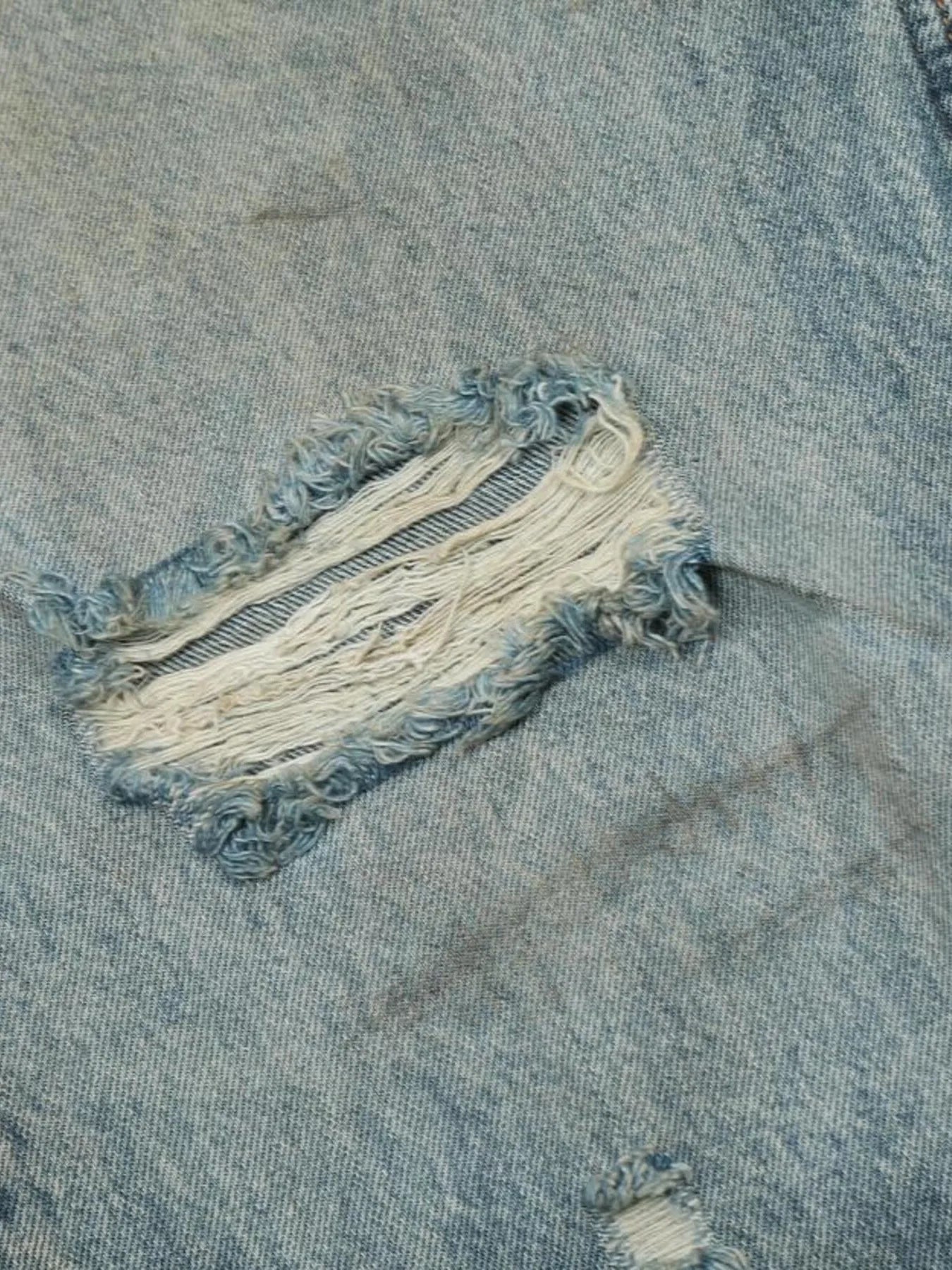 Men's Distressed Wide Leg Jeans
