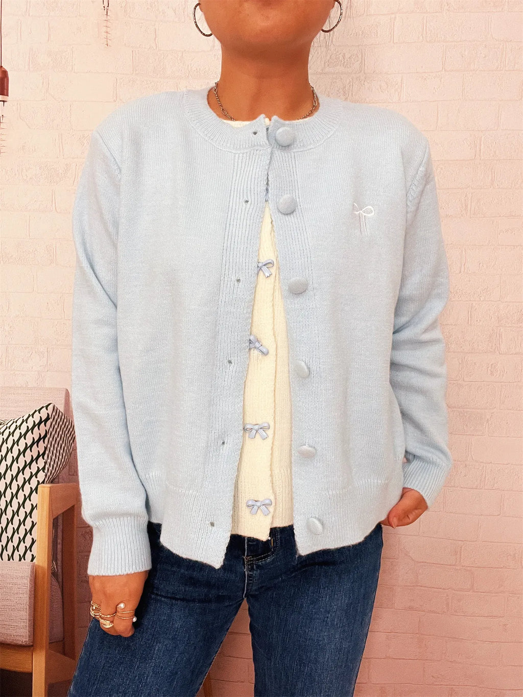 Button-Up Long Sleeve Cardigan