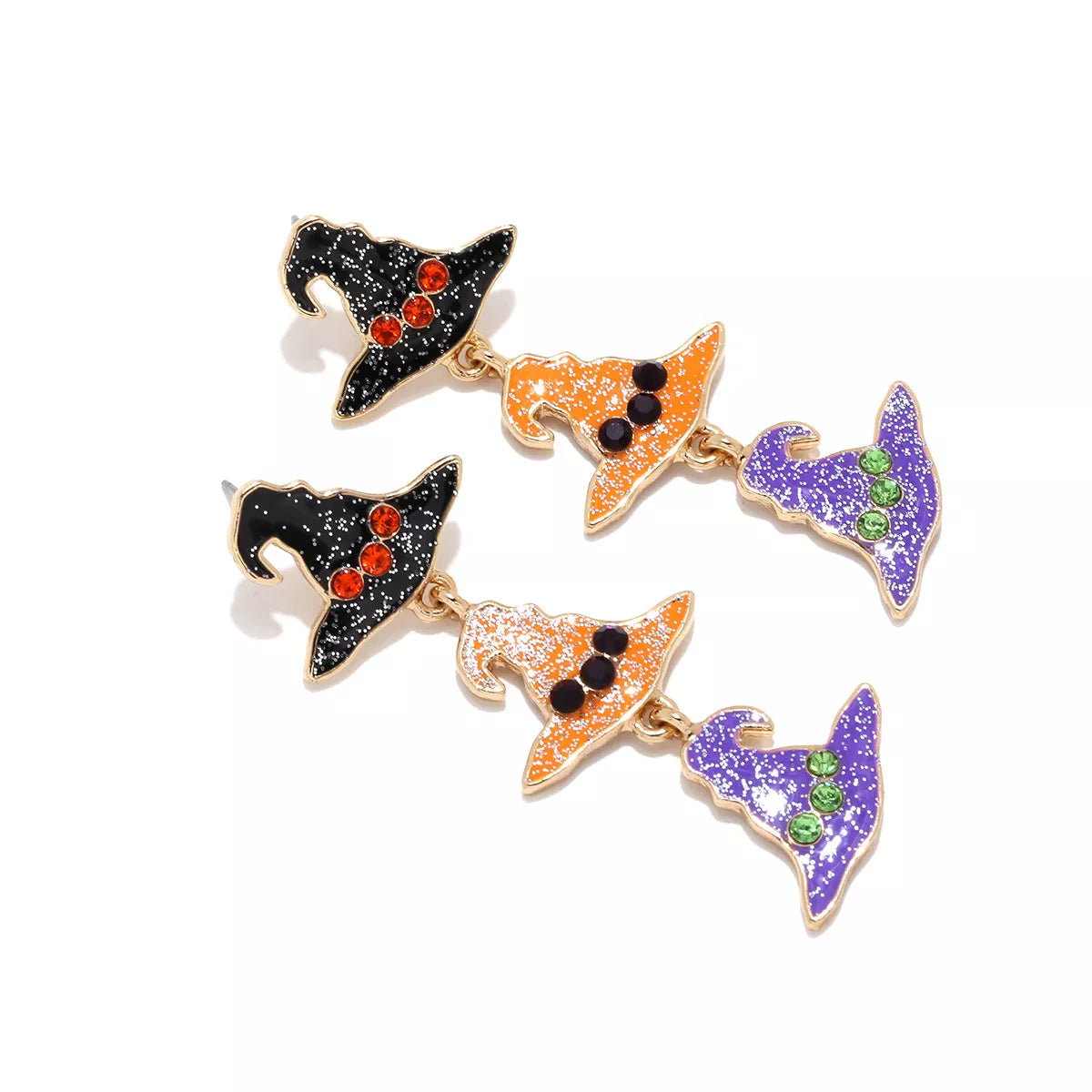 Halloween Witch Hat Drop Earrings
