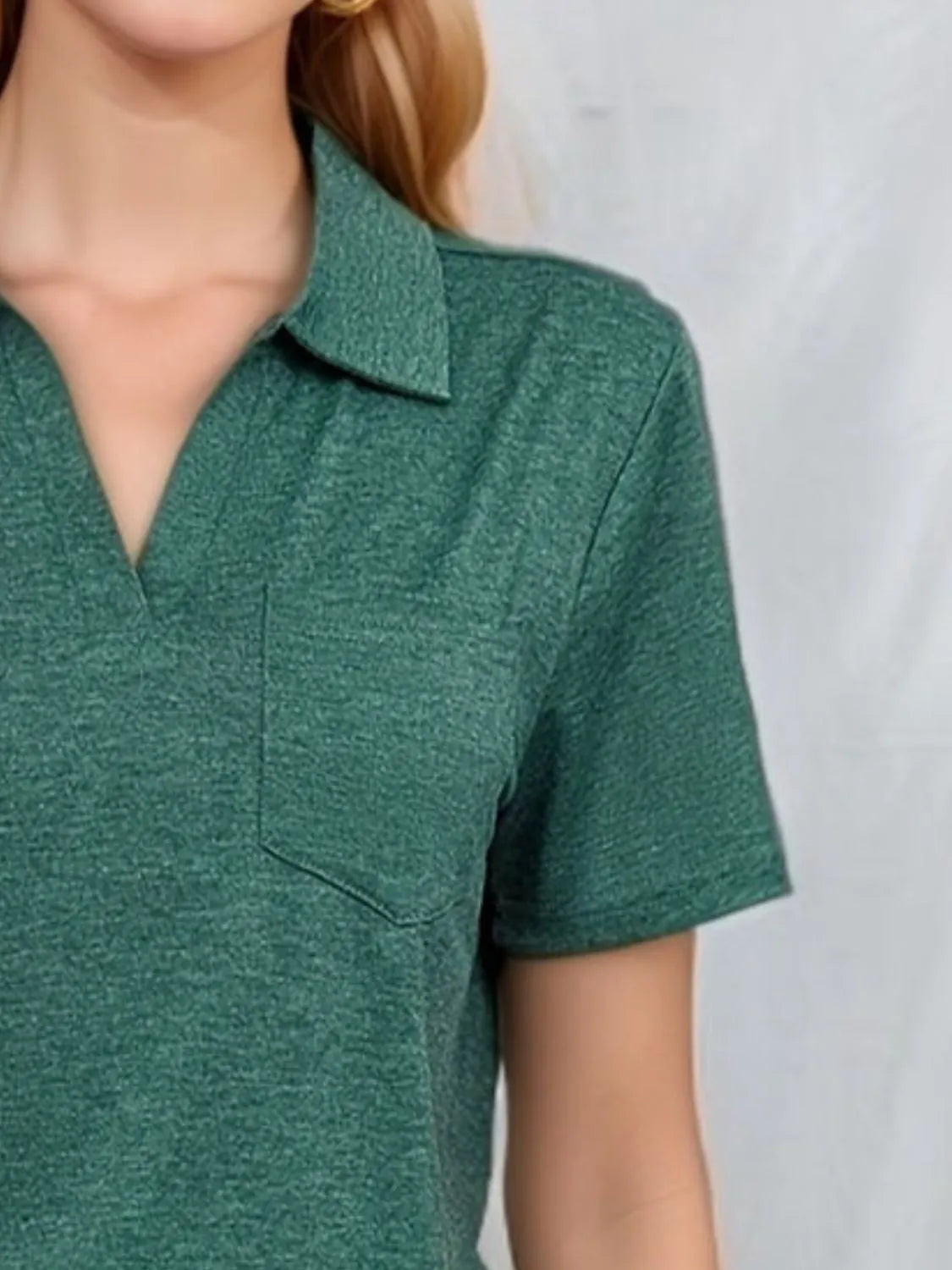 Johnny Collar Short Sleeve Top