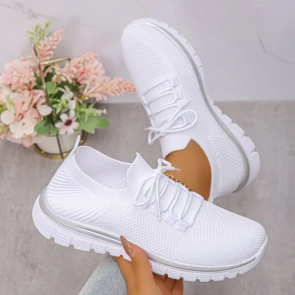 Breathable Mesh Lace Up Athletic