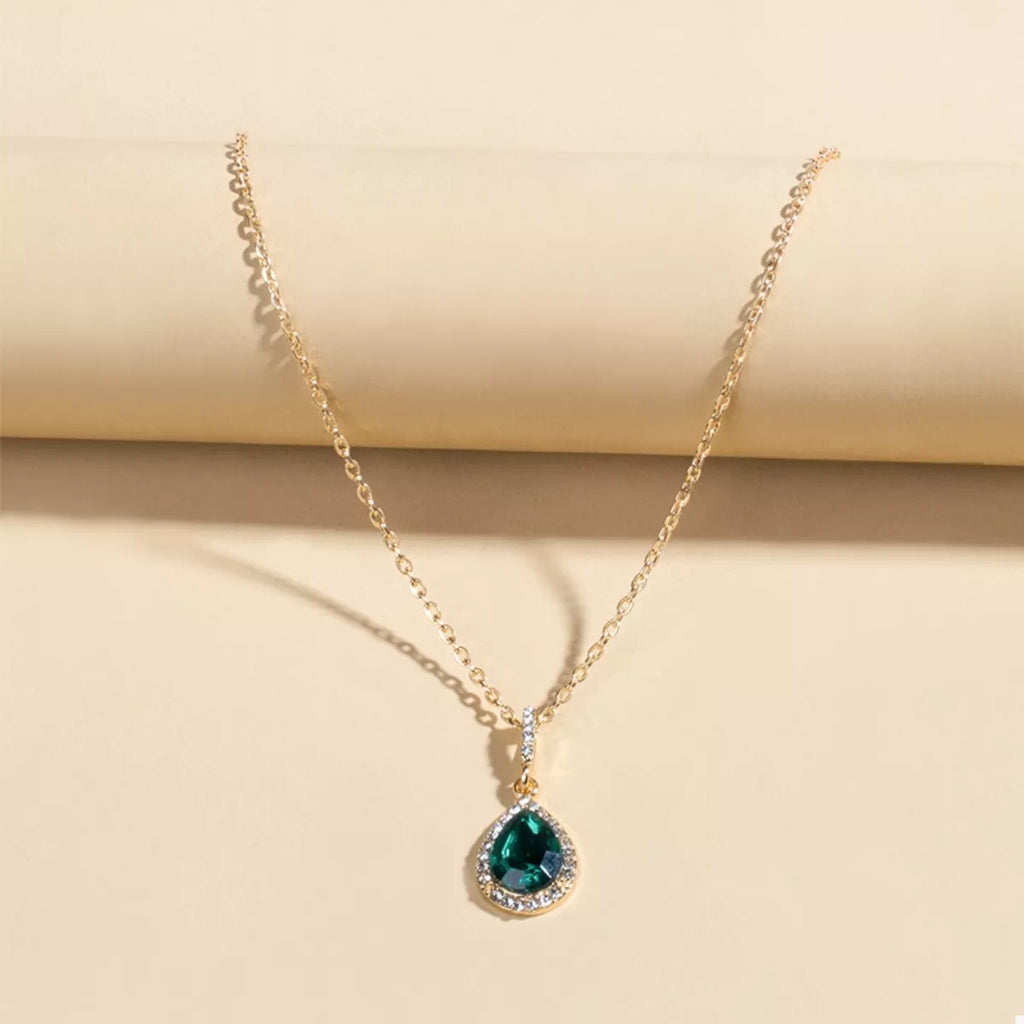 18K Gold-Plated Teardrop Pendant Necklace