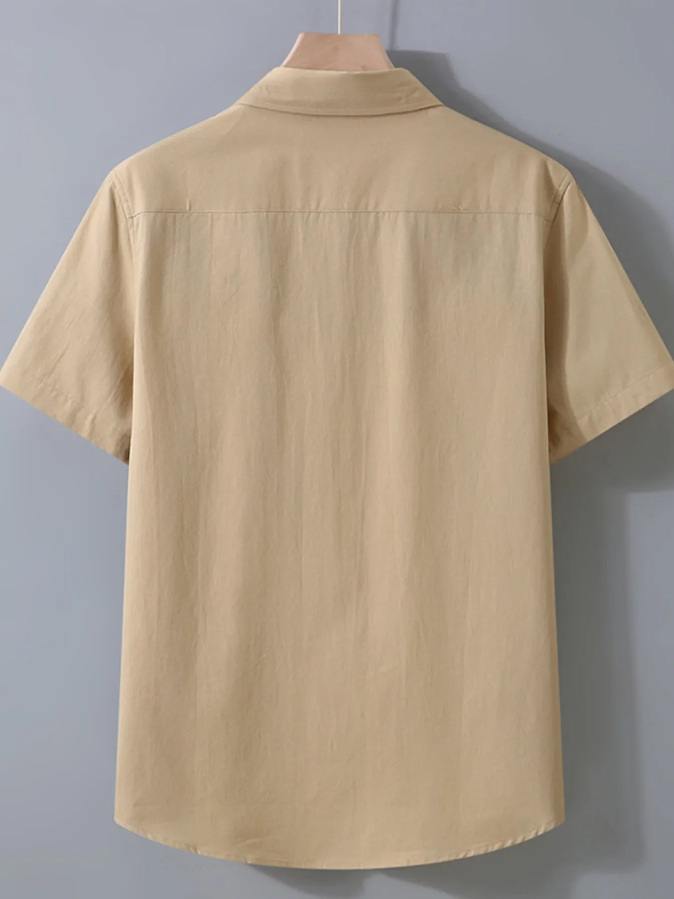 Men's Plus Size Button Up Short Sleeve Shirt