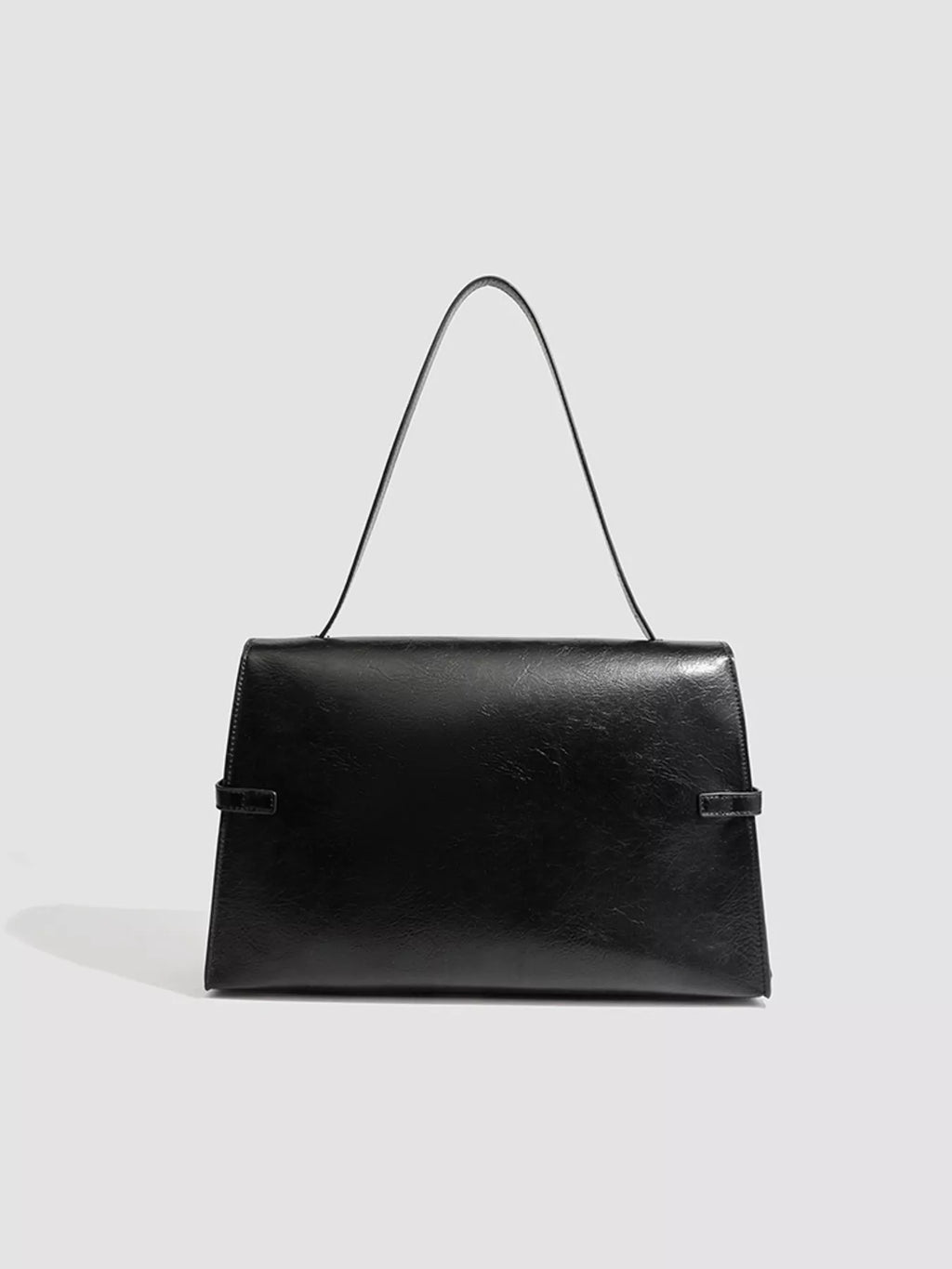 Buckle Leather Shoulder Bag