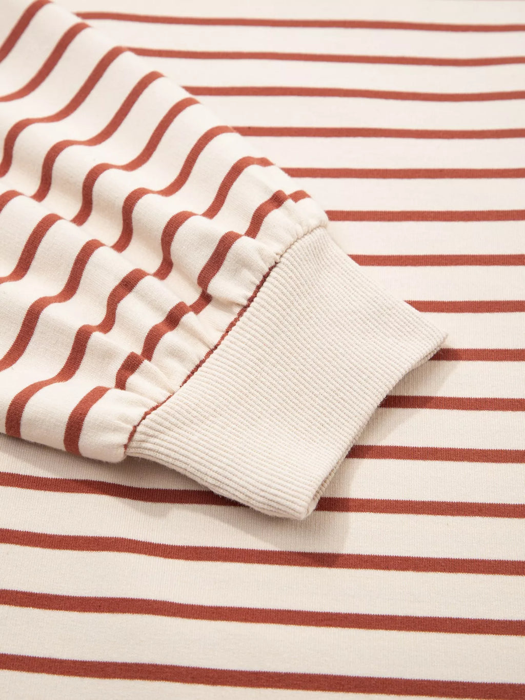 Striped Crew Neck Casual Sweatshirt