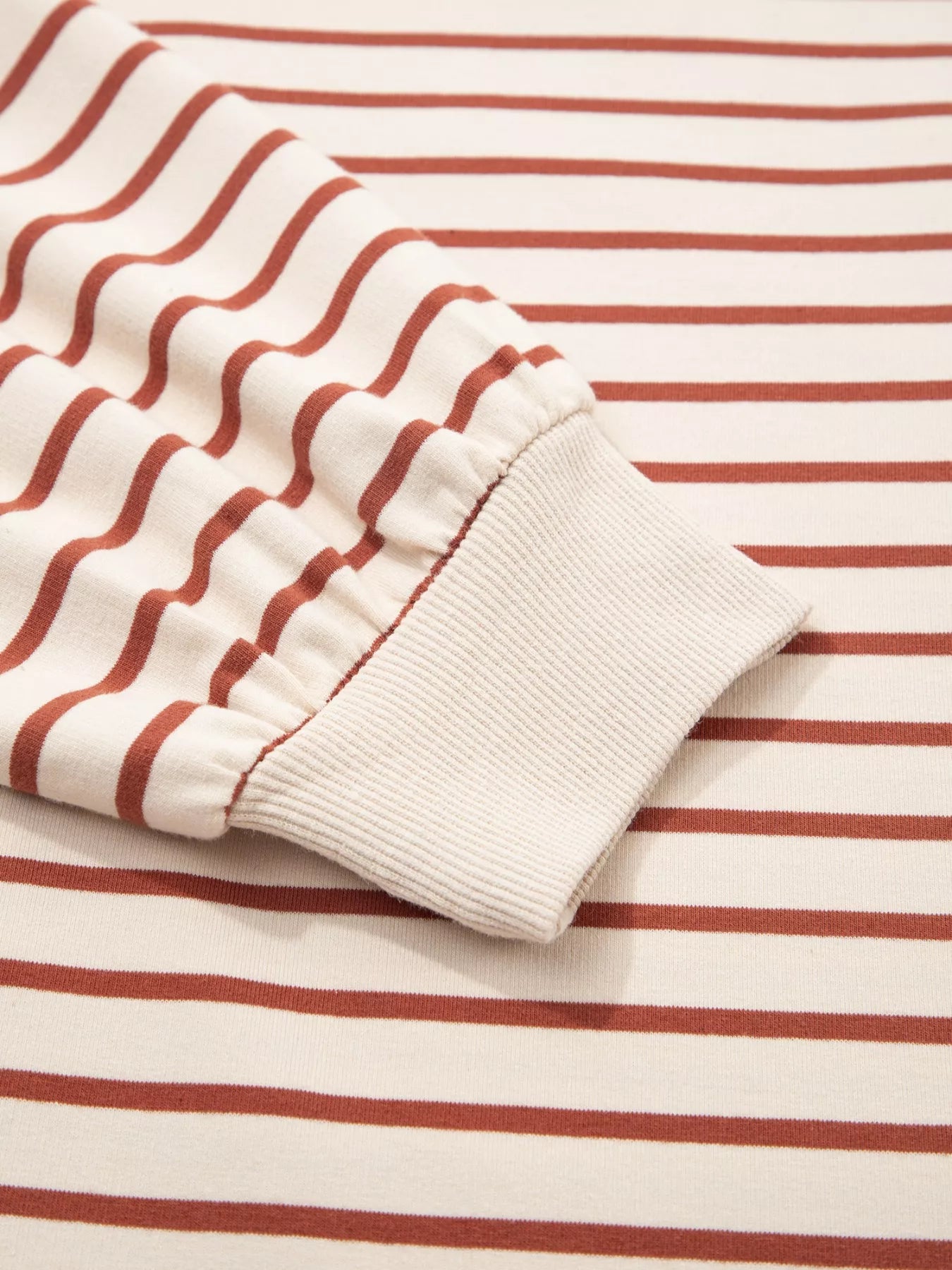 Striped Crew Neck Casual Sweatshirt