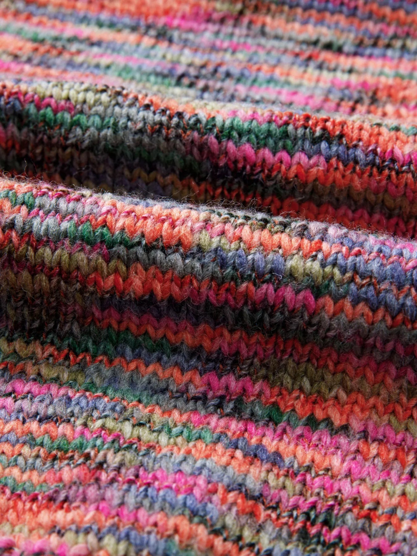 Space Dye Yarn Crew Neck Sweater