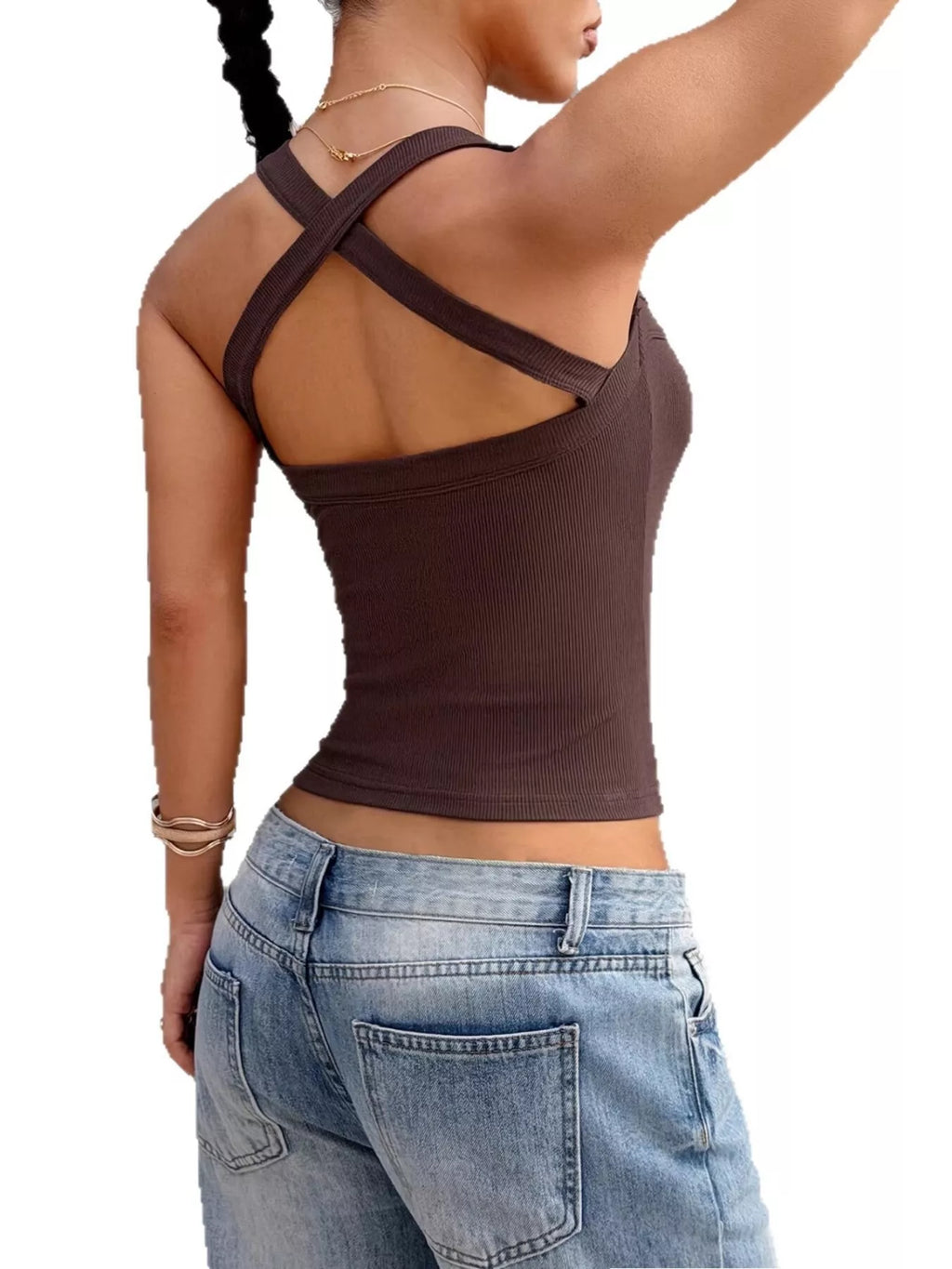 Ribbed Square Neck Cami