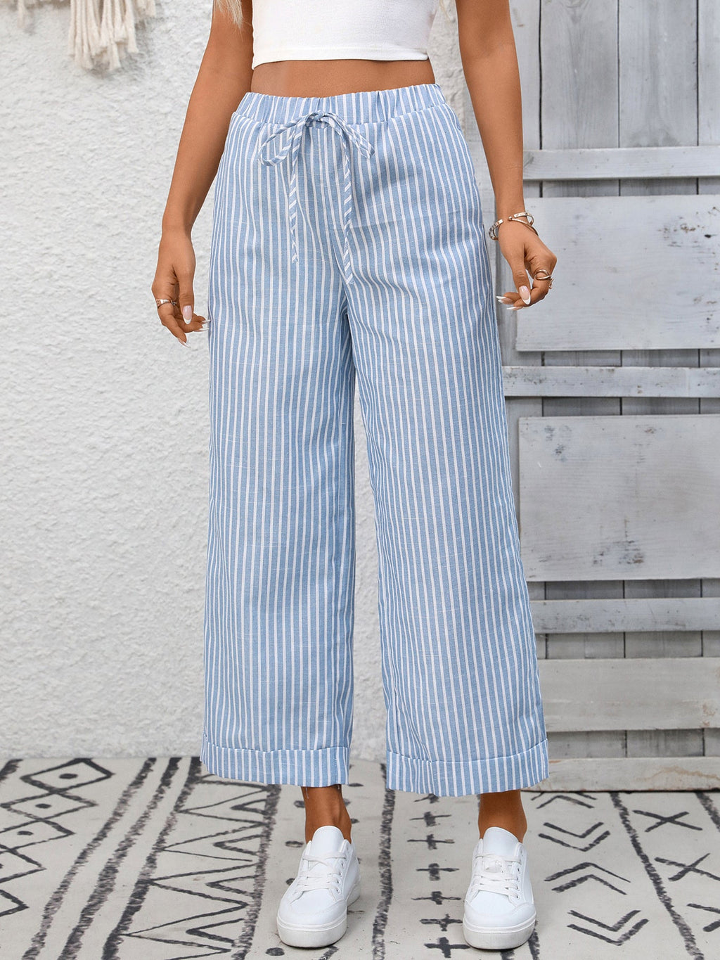 Striped Wide Leg Pants