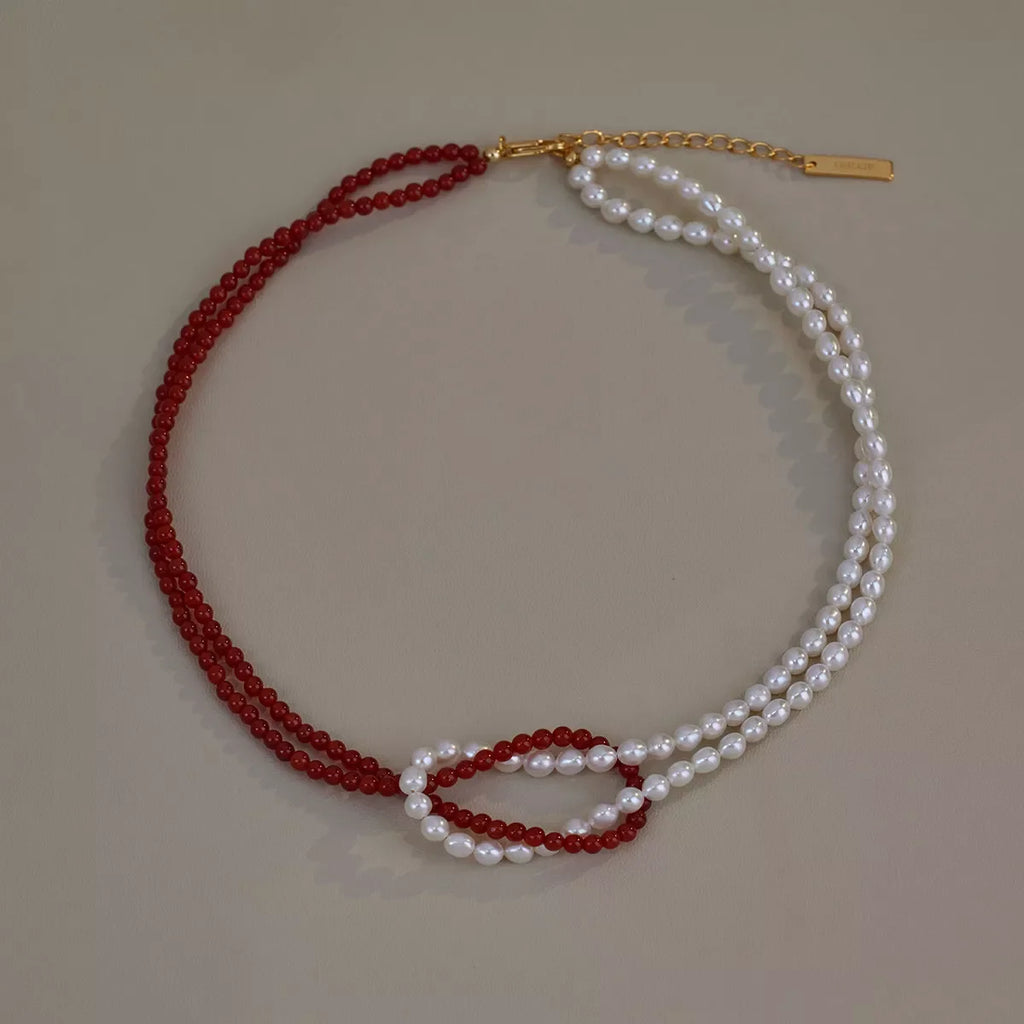 Double Layered Knot Necklace