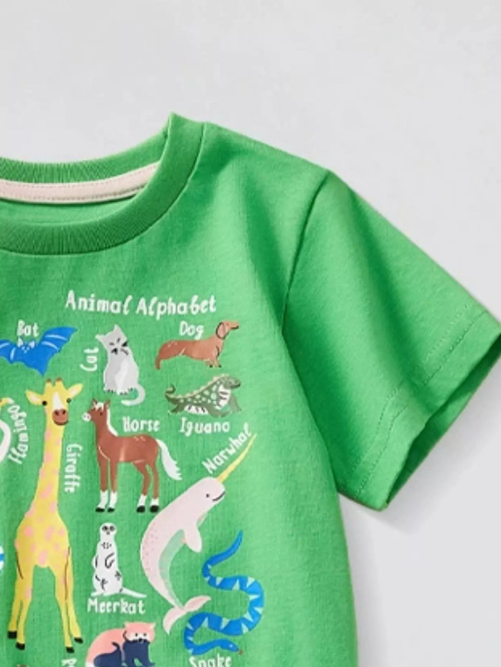 Children's Animal Graphic Short Sleeve T-Shirt