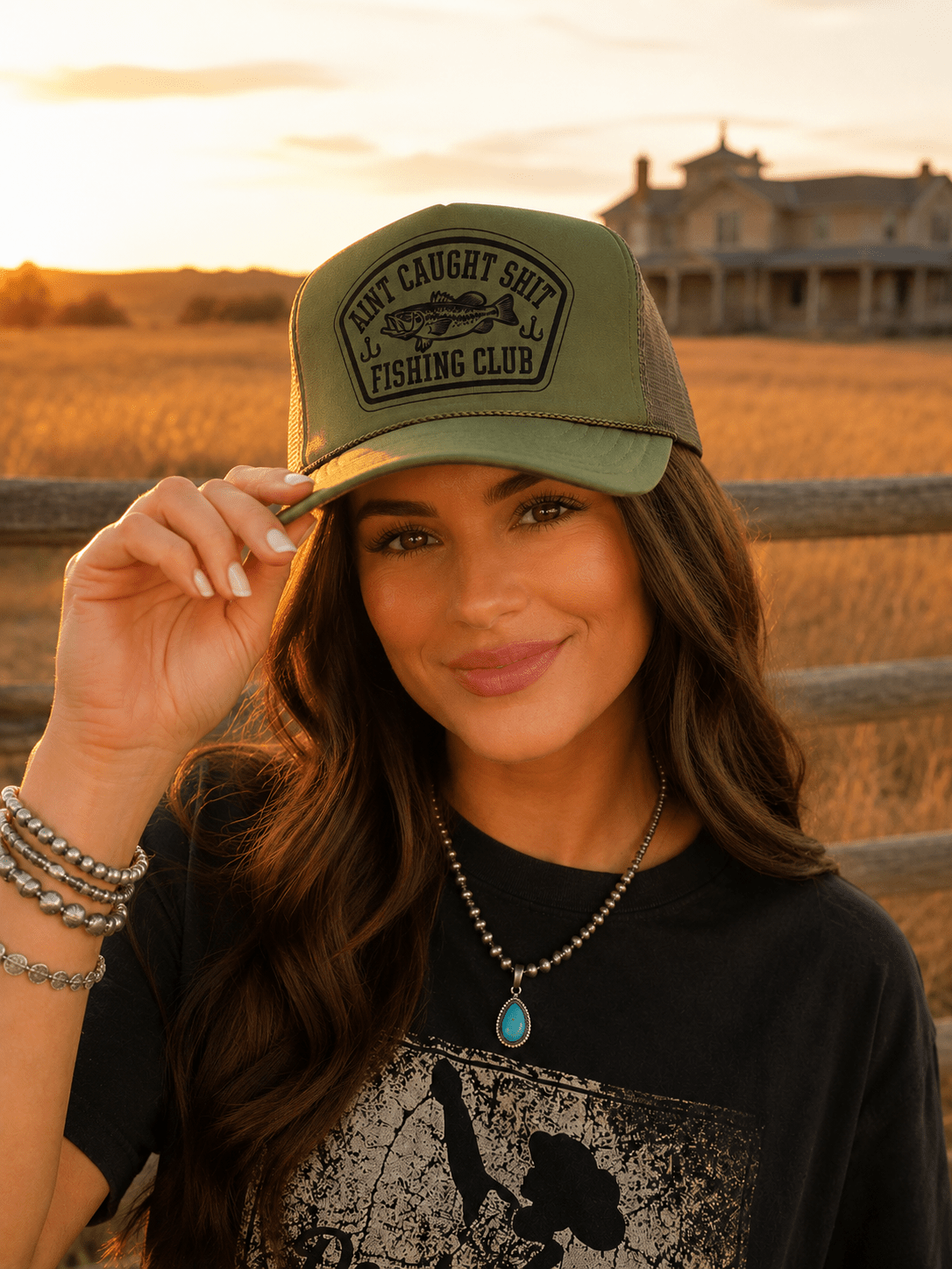 Aint Caught Shit Fishing Club Trucker Hat