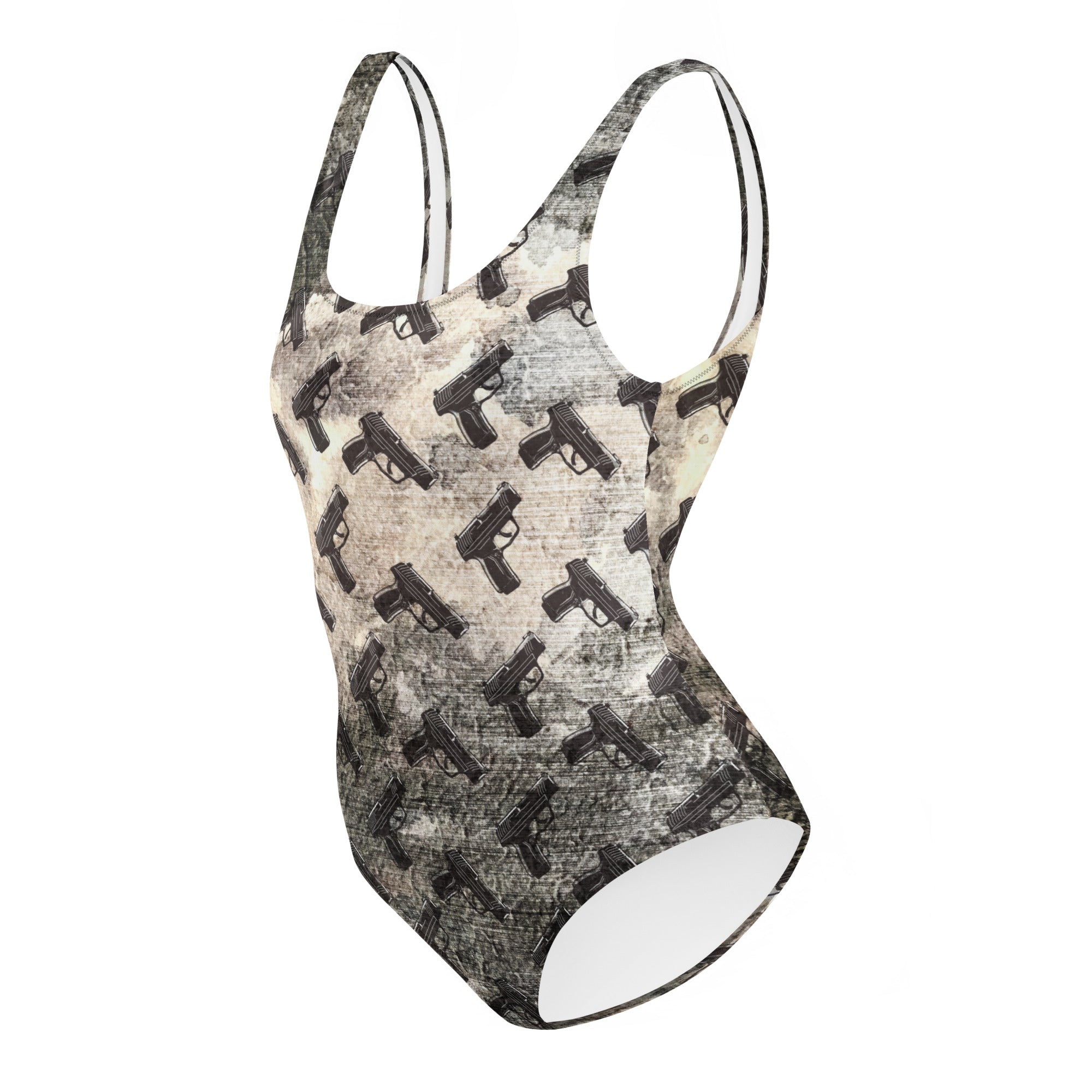 Gunpowder Pistol Palooza One-Piece Swimsuit