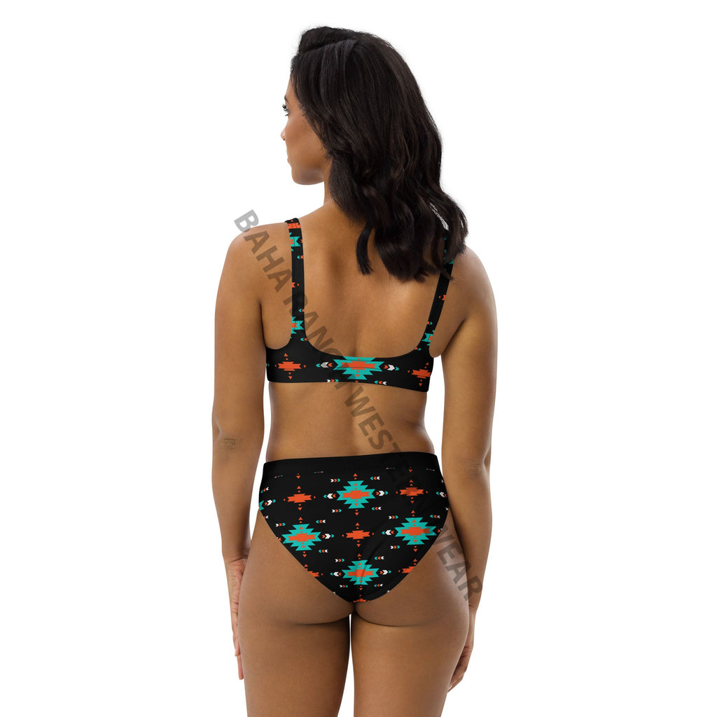 Baha Ranch Yeehaw Turquoise & Orange Aztec Bikini