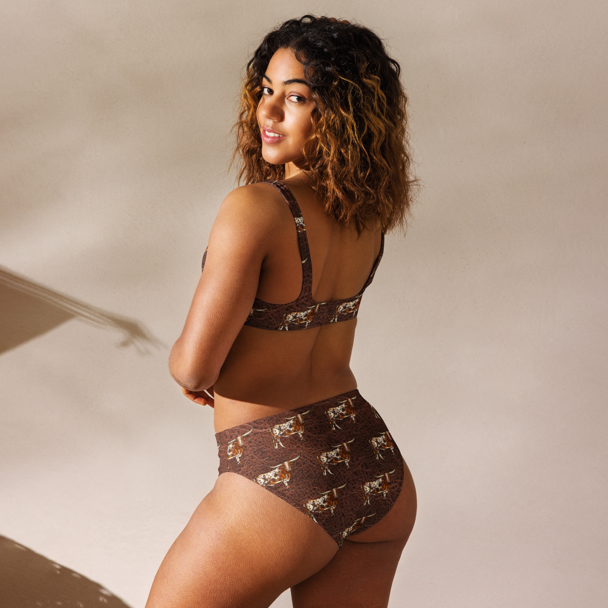 Baha Ranch Yeehaw Leather & Longhorns Bikini