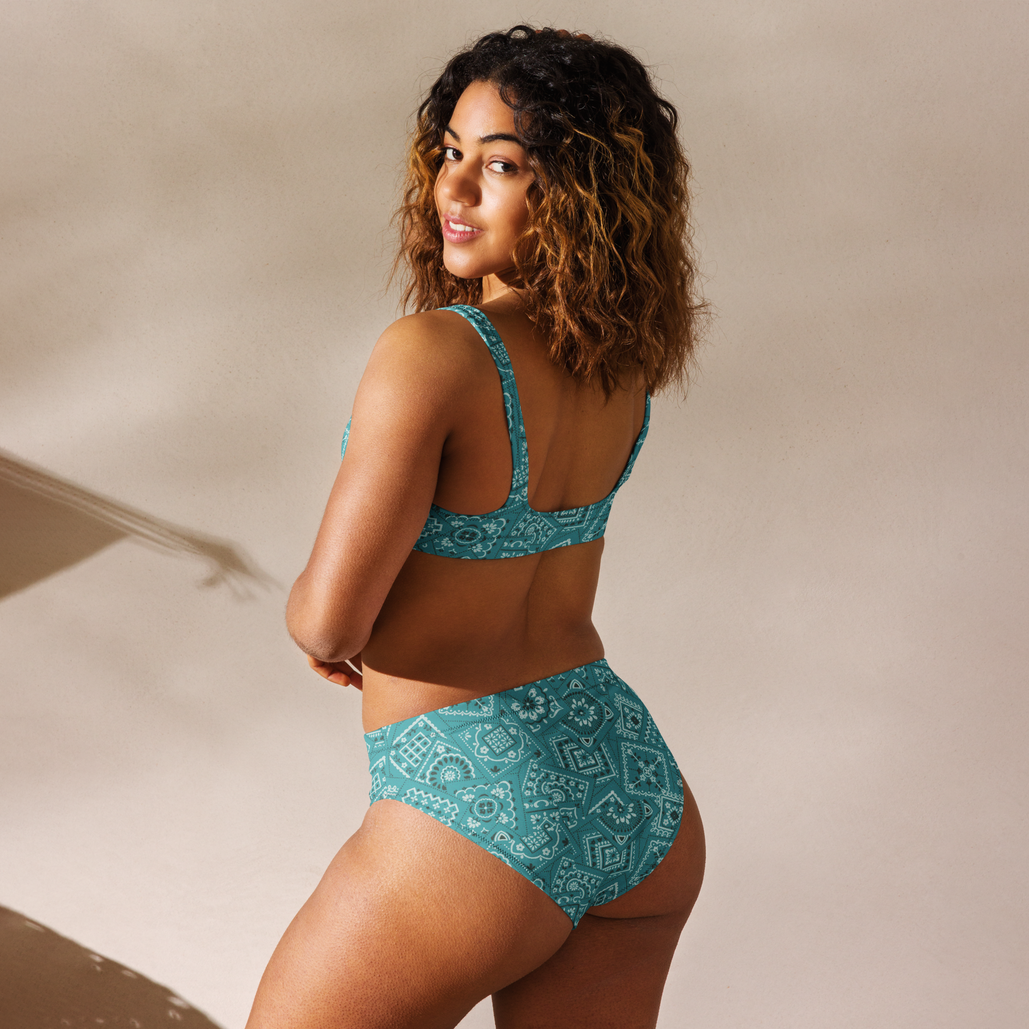 Baha Ranch Yeehaw Turquoise Bandana Bikini